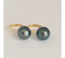 Bulles de Perles - Boucles d'Oreilles en Or Jaune et Perles de Tahiti