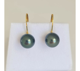 Bulles de Perles - Boucles d'Oreilles en Or Jaune et Perles de Tahiti