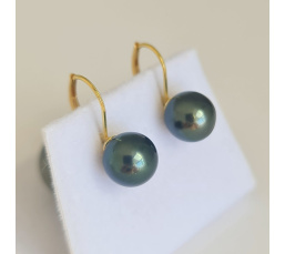 Bulles de Perles - Boucles d'Oreilles en Or Jaune et Perles de Tahiti