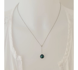 Poeiti - Collier Argent rhodié et Perle de Tahiti d'Exception