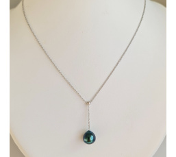 Poeiti - Collier Argent rhodié et Perle de Tahiti d'Exception