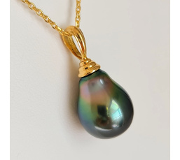 Pendentif Or Jaune 18 carats et Perle de Tahiti d'exception