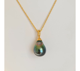Perle de Rêve - Pendentif Or Jaune 18 carats et Perle de Tahiti d'exception