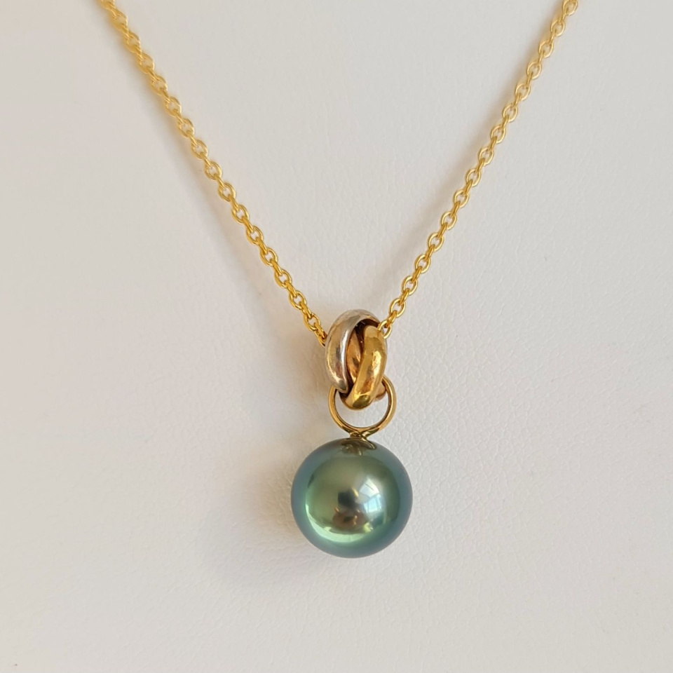 Bulle de Perle - Pendentif 3 Ors et Perle de Tahiti d'Exception