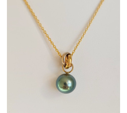 Bulle de Perle - Pendentif 3 Ors et Perle de Tahiti d'Exception