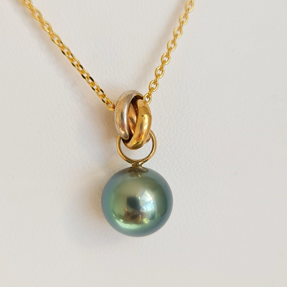 Bulle de Perle - Pendentif 3 Ors et Perle de Tahiti d'Exception