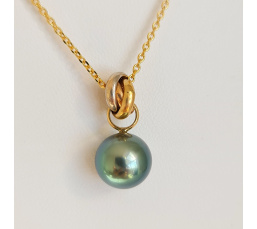 Bulle de Perle - Pendentif 3 Ors et Perle de Tahiti d'Exception
