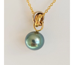 Bulle de Perle - Pendentif 3 Ors et Perle de Tahiti d'Exception