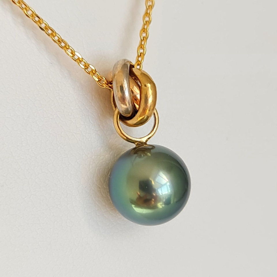 Bulle de Perle - Pendentif 3 Ors et Perle de Tahiti d'Exception