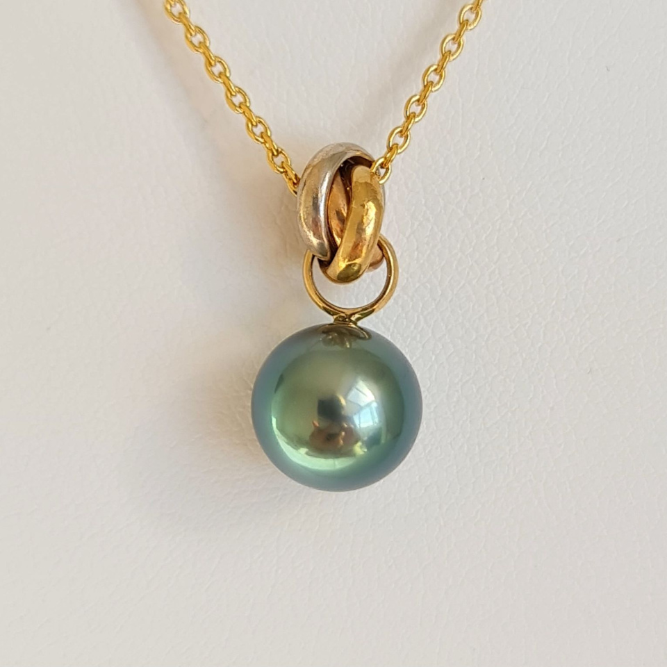 Bulle de Perle - Pendentif 3 Ors et Perle de Tahiti d'Exception