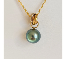 Bulle de Perle - Pendentif 3 Ors et Perle de Tahiti d'Exception