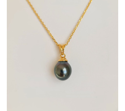 Hina Poe - Pendentif Or Jaune 18 carats et Perle de Tahiti d'Exception