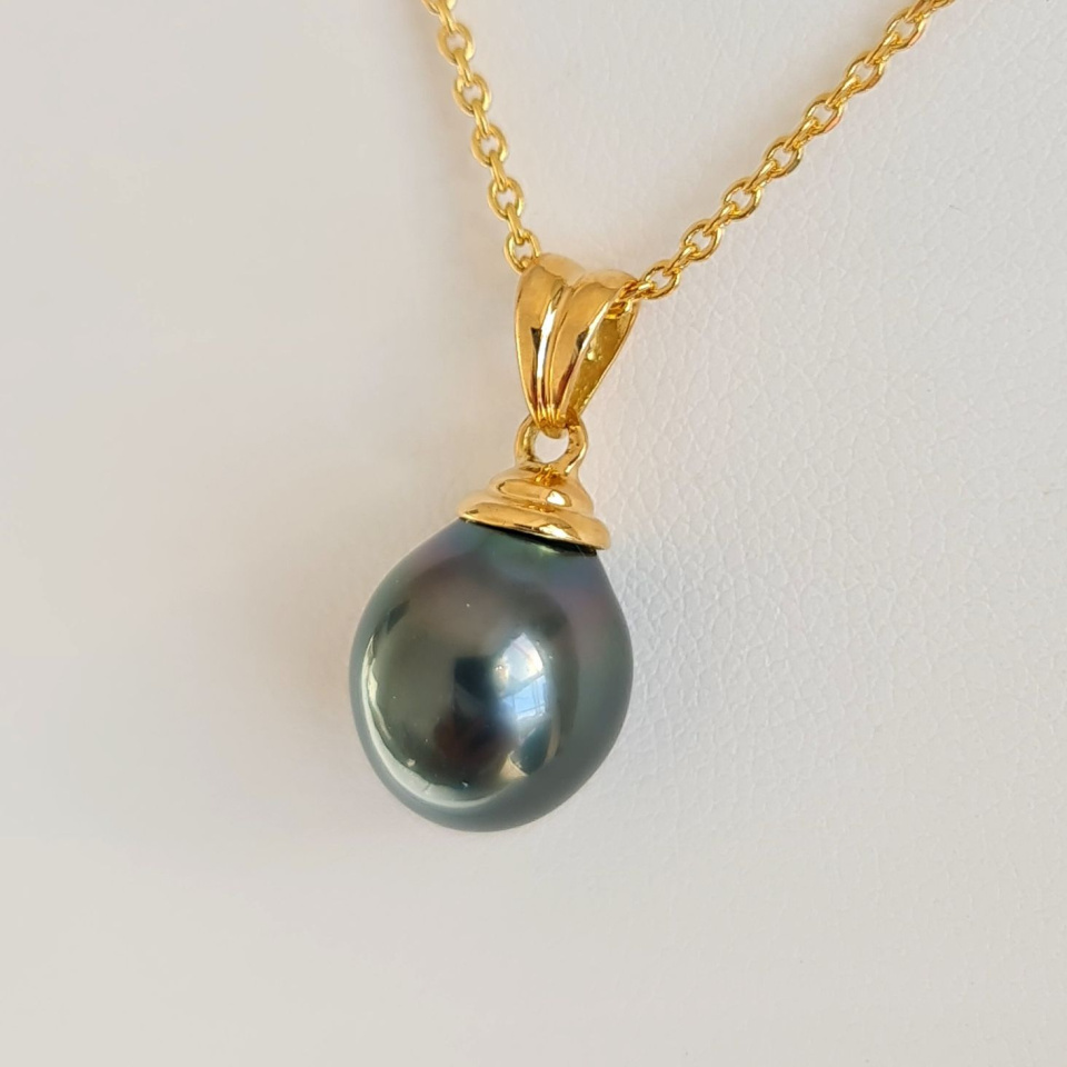 Hina Poe - Pendentif Or Jaune 18 carats et Perle de Tahiti d'Exception