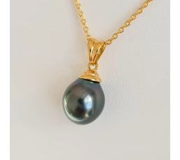 Hina Poe - Pendentif Or Jaune 18 carats et Perle de Tahiti d'Exception