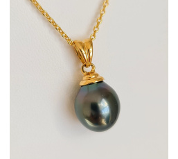 Hina Poe - Pendentif Or Jaune 18 carats et Perle de Tahiti d'Exception