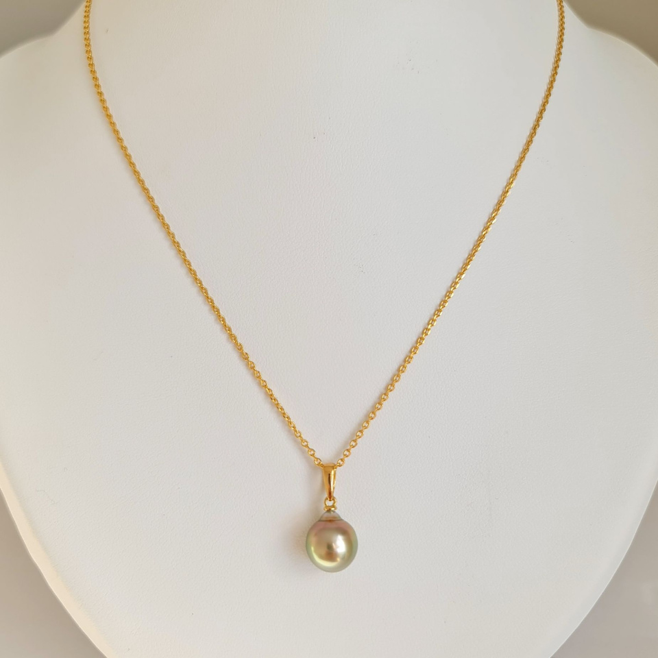 Belle de Jour - Pendentif Or Jaune et Perle de Tahiti d'Exception