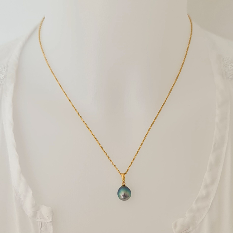 Belle de Jour - Pendentif Or Jaune et Perle de Tahiti d'Exception
