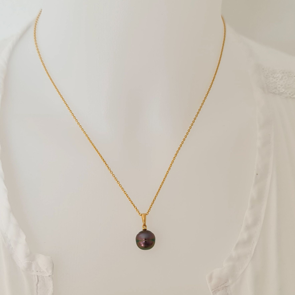 Belle de Jour - Pendentif Or Jaune et Perle de Tahiti d'Exception