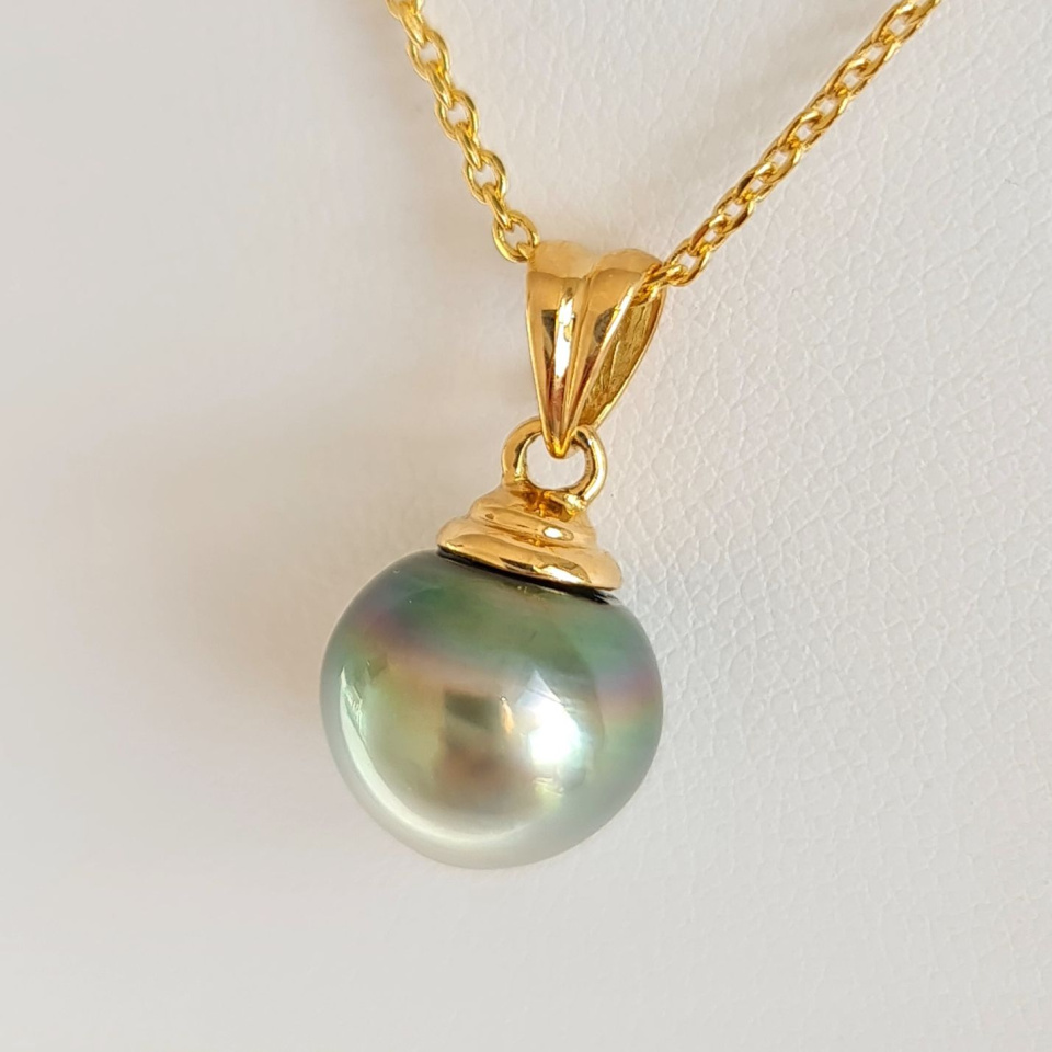 Hina Poe - Pendentif Or Jaune 18 carats et Perle de Tahiti d'Exception