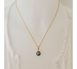 Rêve d'un Jour - Pendentif Or Jaune 18 carats et Perle de Tahiti d'Exception