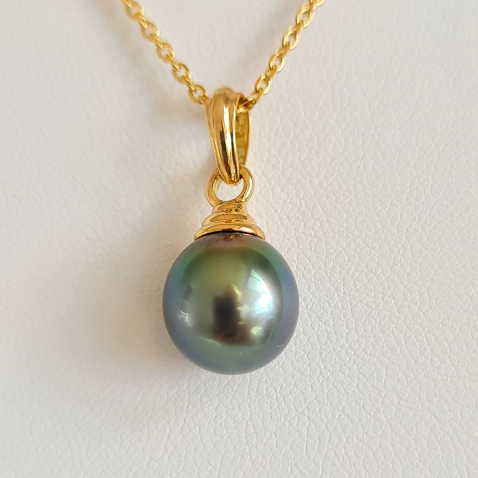 Rêve d'un Jour - Pendentif Or Jaune 18 carats et Perle de Tahiti d'Exception