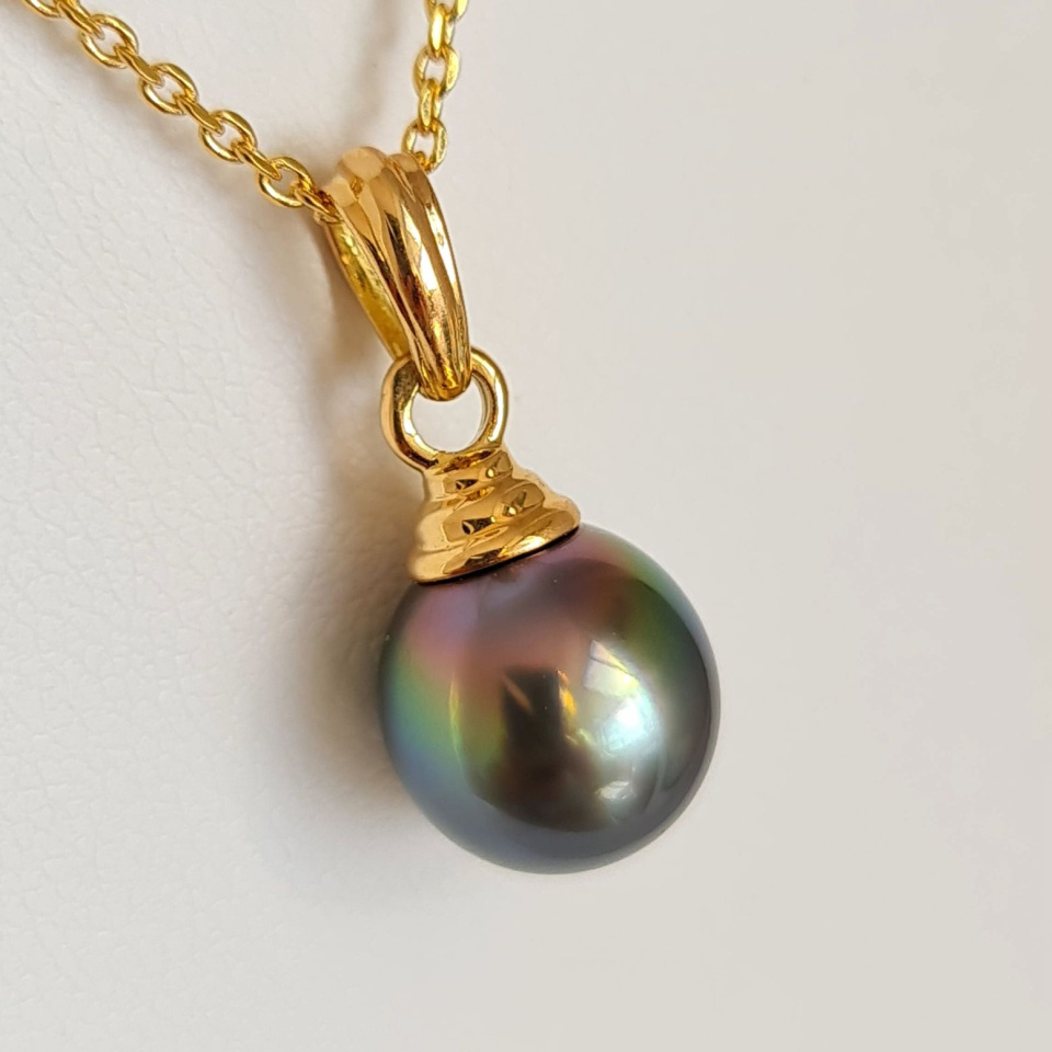 Rêve d'un Jour - Pendentif Or Jaune 18 carats et Perle de Tahiti d'Exception