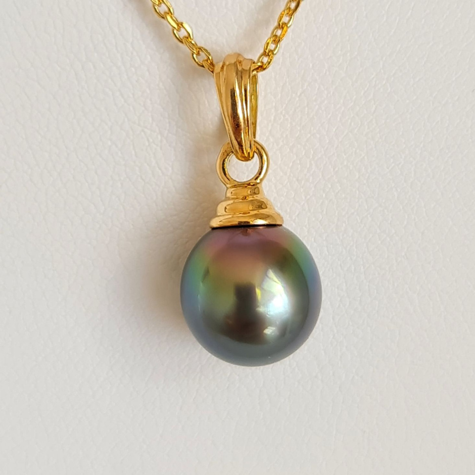 Rêve d'un Jour - Pendentif Or Jaune 18 carats et Perle de Tahiti d'Exception