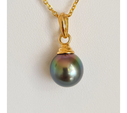 Rêve d'un Jour - Pendentif Or Jaune 18 carats et Perle de Tahiti d'Exception