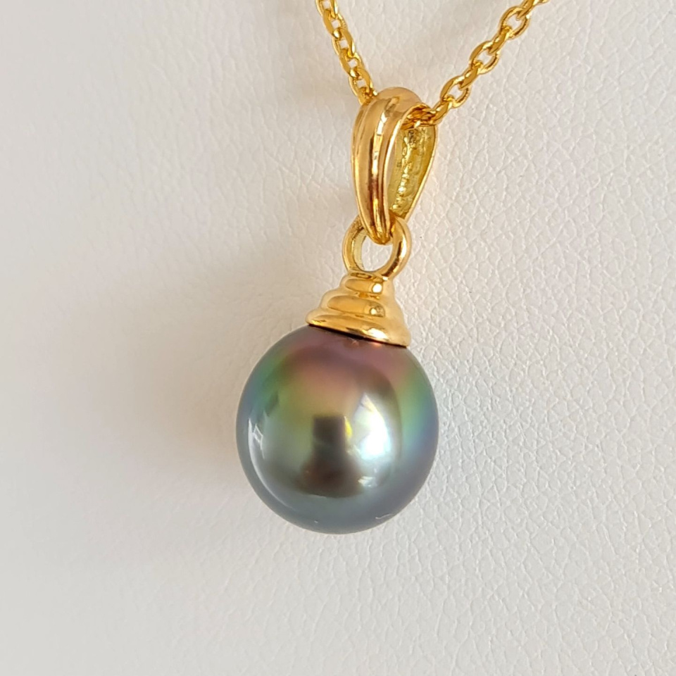 Rêve d'un Jour - Pendentif Or Jaune 18 carats et Perle de Tahiti d'Exception