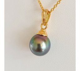 Rêve d'un Jour - Pendentif Or Jaune 18 carats et Perle de Tahiti d'Exception