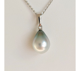 Belle de Jour  - Pendentif Or Blanc 18 carats et Perle de Tahiti d'Exception