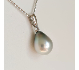 Belle de Jour  - Pendentif Or Blanc 18 carats et Perle de Tahiti d'Exception