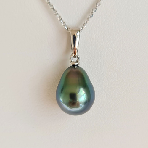 Belle de Jour  - Pendentif Or Blanc 18 carats et Perle de Tahiti d'Exception