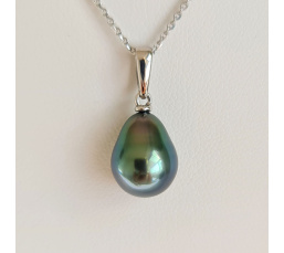 Belle de Jour  - Pendentif Or Blanc 18 carats et Perle de Tahiti d'Exception