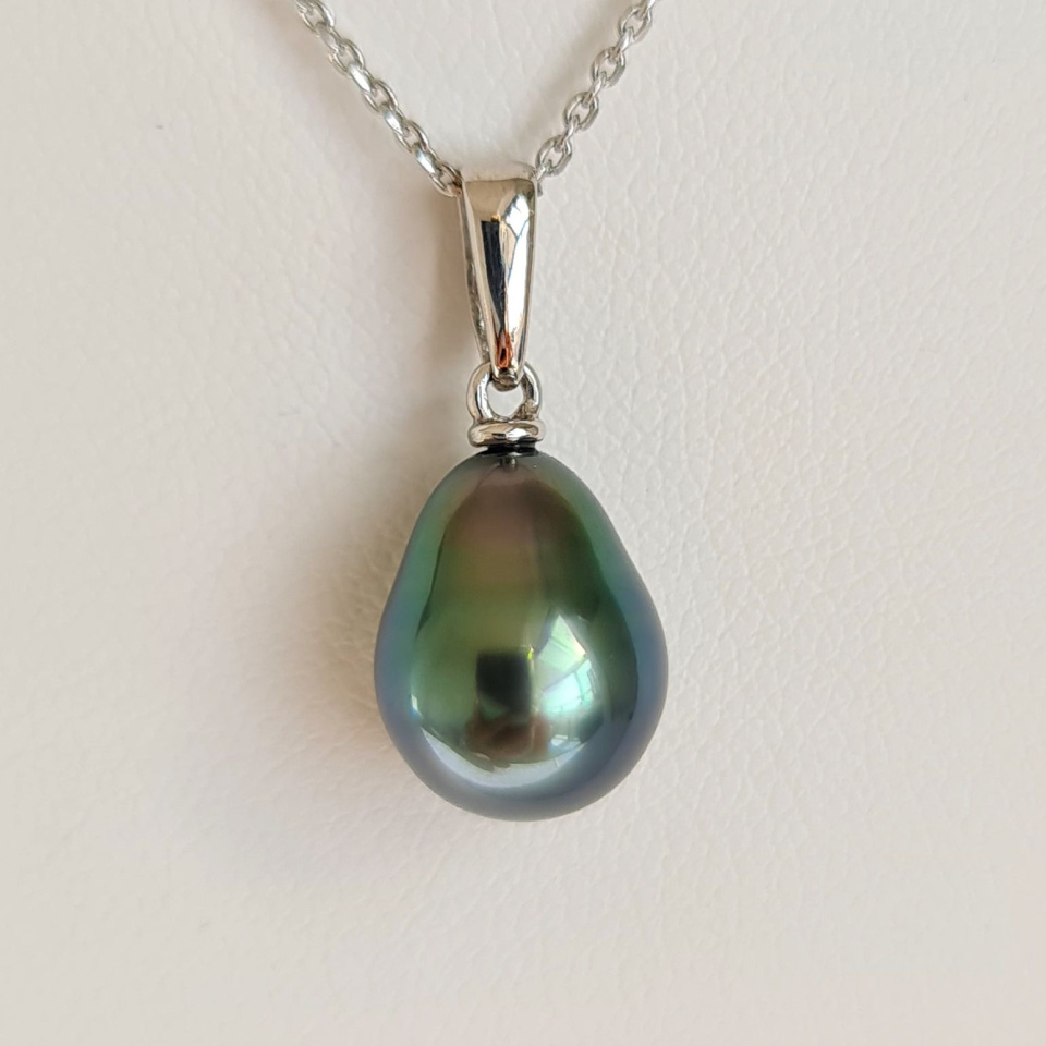 Belle de Jour  - Pendentif Or Blanc 18 carats et Perle de Tahiti d'Exception