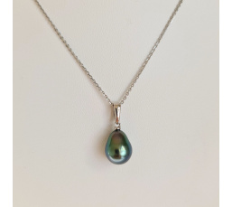 Belle de Jour  - Pendentif Or Blanc 18 carats et Perle de Tahiti d'Exception