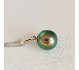 Belle de Jour  - Pendentif Or Blanc 18 carats et Perle de Tahiti d'Exception