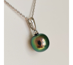 Belle de Jour  - Pendentif Or Blanc 18 carats et Perle de Tahiti d'Exception