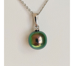 Belle de Jour  - Pendentif Or Blanc 18 carats et Perle de Tahiti d'Exception