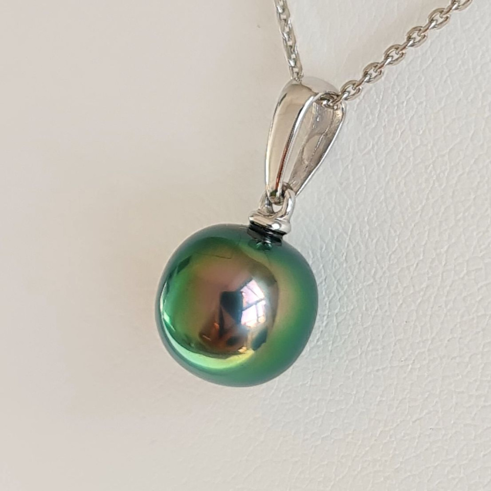 Belle de Jour  - Pendentif Or Blanc 18 carats et Perle de Tahiti d'Exception