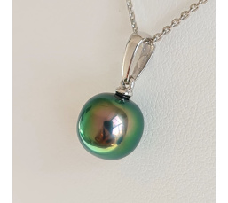 Belle de Jour  - Pendentif Or Blanc 18 carats et Perle de Tahiti d'Exception