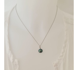 Belle de Jour  - Pendentif Or Blanc 18 carats et Perle de Tahiti d'Exception