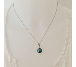 Bora Bora - Pendentif en Or Blanc et Perle de Tahiti d'Exception