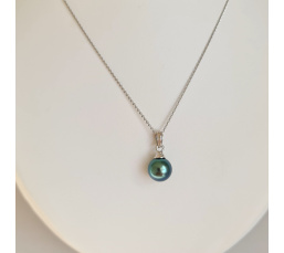 Bora Bora - Pendentif en Or Blanc et Perle de Tahiti d'Exception