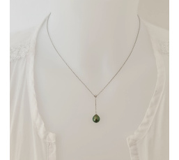 Poeiti - Collier Argent rhodié et Perle de Tahiti d'Exception
