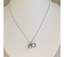 Tahiti - Collier Argent rhodié et Perle de Tahiti d'Exception