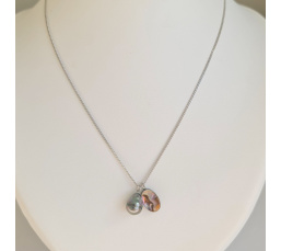 Tahiti - Collier Argent rhodié et Perle de Tahiti d'Exception