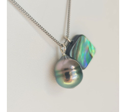 Tahiti - Collier Argent rhodié et Perle de Tahiti d'Exception