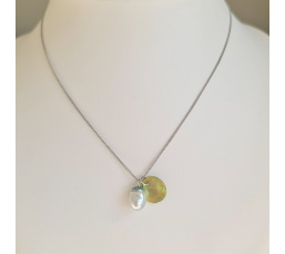 Tahiti - Collier Argent rhodié et Perle de Tahiti d'exception