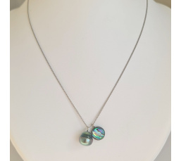 Tahiti - Collier Argent rhodié et Perle de Tahiti d'Exception